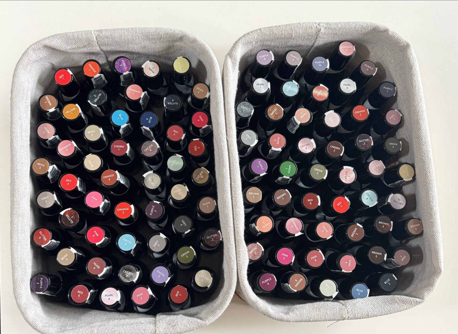 103 flesjes Magnetic Gelpolish 7 ml - weinig gebruikt, Ophalen, Zo goed als nieuw, Gehele gezicht, Overige typen