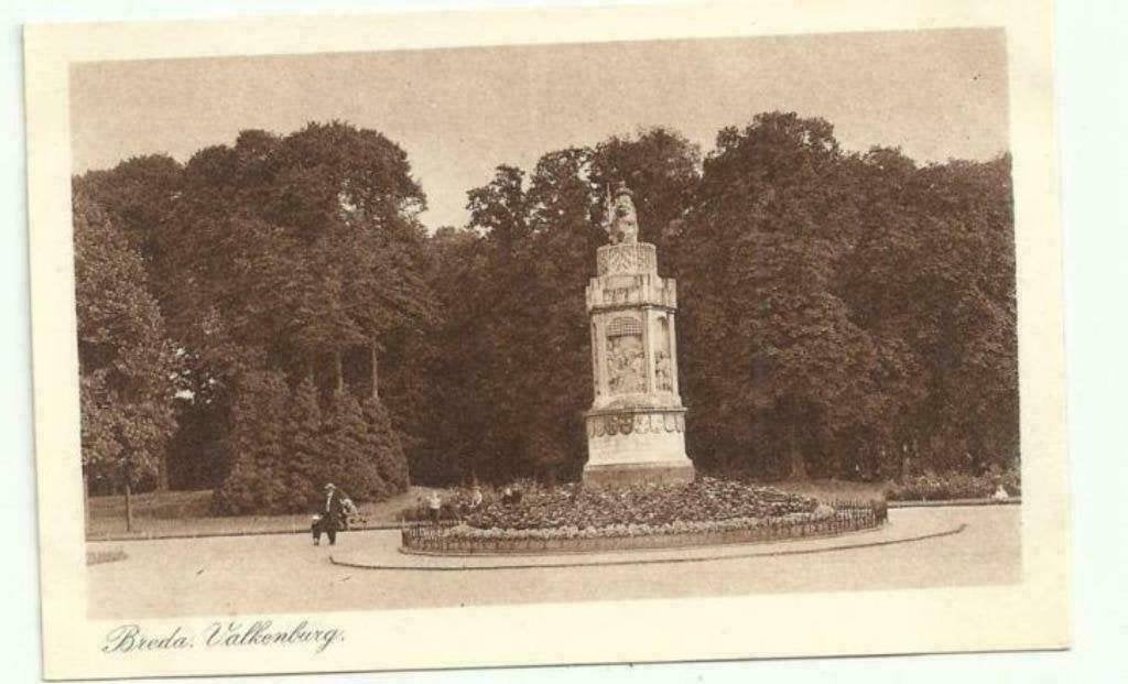AK Breda - Valkenberg, Nassau-Baronie-monument, Verzenden, Voor 1920, Ongelopen, Noord-Brabant