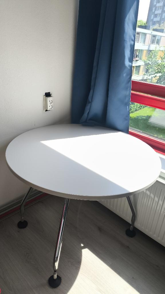 Stevige kantoor vergadertafel/ronde eettafel, Ophalen, 50 tot 100 cm, Rond, 50 tot 100 cm