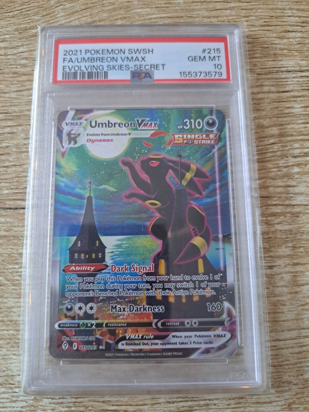 pokemon evolving skies umbreon psa 10, Ophalen of Verzenden, Nieuw