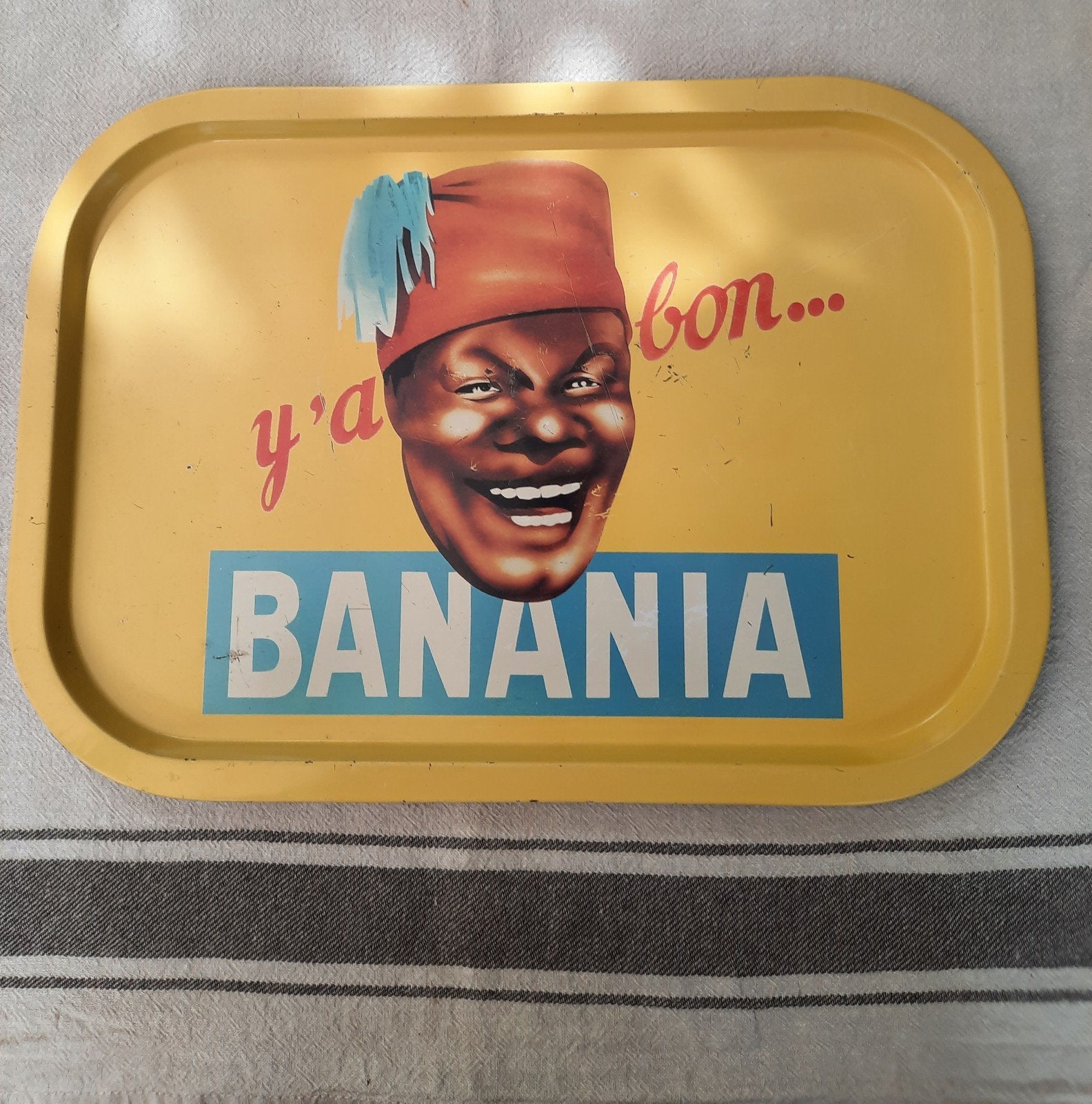 Vintage Banania dienblad, Verzamelen, Ophalen of Verzenden, Gebruikt, Gebruiksvoorwerp