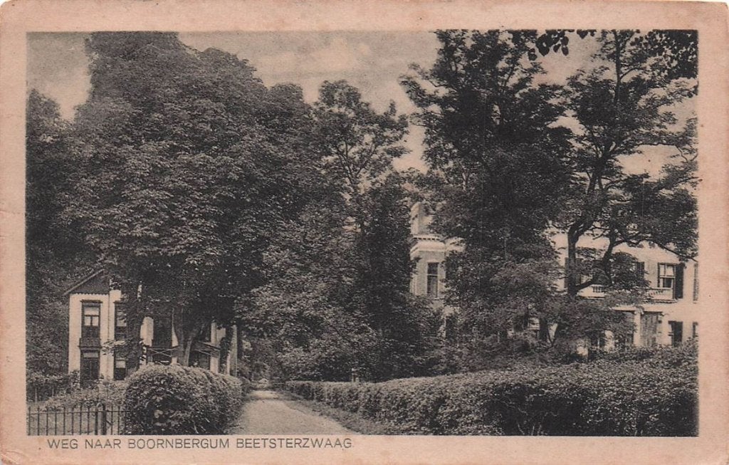 702-211-005 Weg Naar Boornbergum Beetsterzwaag, Verzamelen, Ansichtkaarten | Nederland, Verzenden, Voor 1920, Friesland