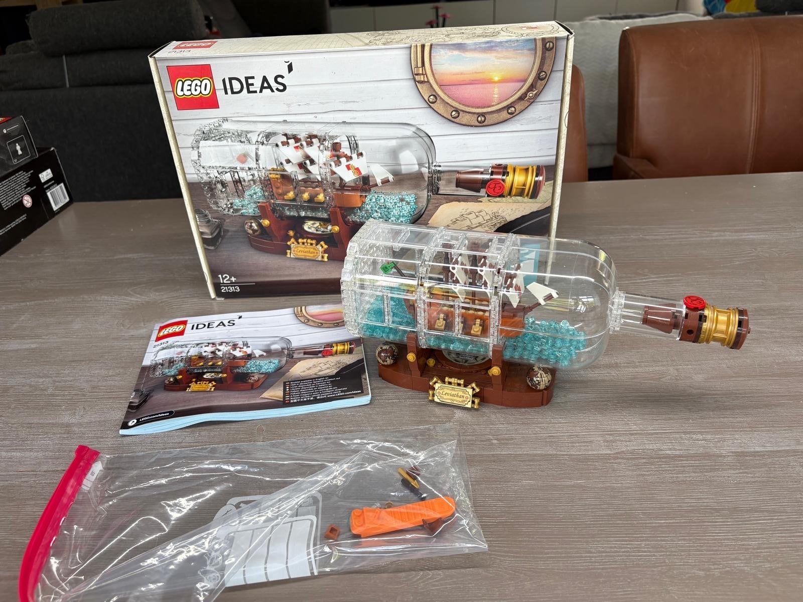 Lego Ideas 21313 Schip in Fles - Zo goed als nieuw, Lego, Ophalen of Verzenden, Inclusief instructies, Complete set