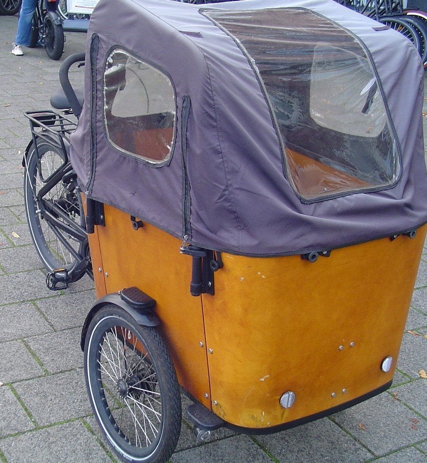 E-Bakfiets, 4 kinderen of meer, Gebruikt, Elektrisch, Schijfrem