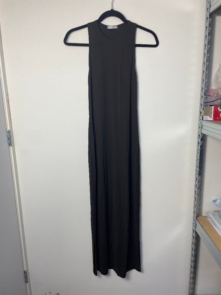 Humanoid bruine maxi dress jurk maat S racerback mouwloos, Maat 38/40 (M), Customercare@humanoid.nl, HUMANOID Collective B.V.