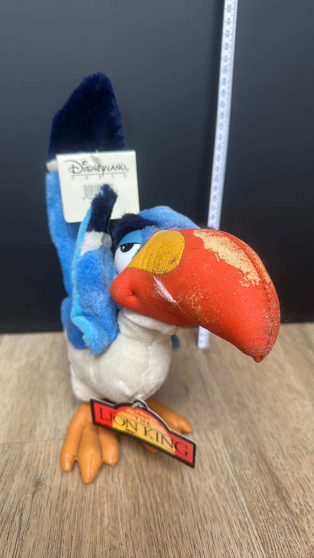 Zazu knuffel | Lion King | Disneyland Paris | met labels, Ophalen of Verzenden, Leeuwenkoning of Jungle Boek, Nieuw, Knuffel
