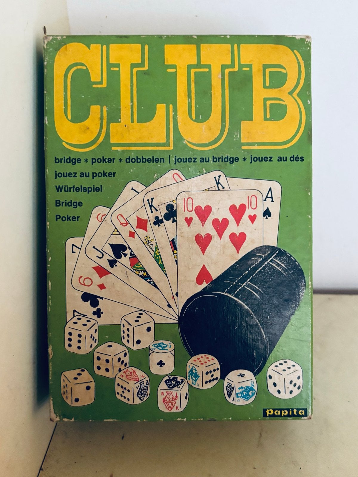 Vintage Club kaart- en dobbelspel - Papita, Een of twee spelers, Ophalen of Verzenden, Gebruikt