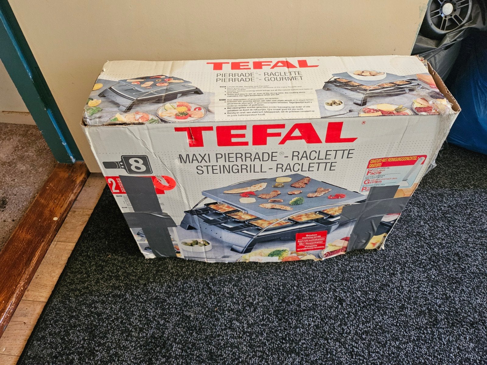 Tefal Maxi Pierrade Raclette Steingrill voor 8 personen, Ophalen of Verzenden, Zo goed als nieuw, 8 personen of meer