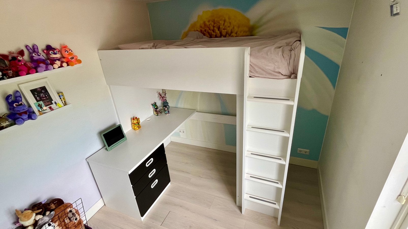 Complete STUVA hoogslaper, kledingkast, buro, opbergruimte, Ophalen, Gebruikt, Hoogslaper