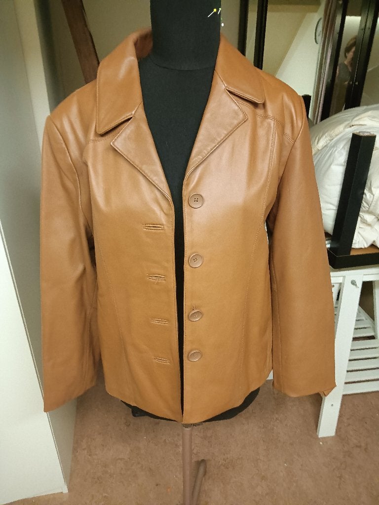Dames colbert maat 42 leer, Kleding | Dames, Overige kleuren, Maat 42/44 (L), Ophalen of Verzenden, Zo goed als nieuw