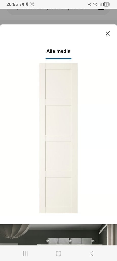 Nieuwe Bergsbo deur voor pax kast, Ophalen, 200 cm of meer, Nieuw, 50 tot 100 cm