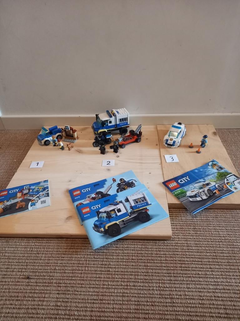 Drie LEGO politie sets, Kinderen en Baby's, Ophalen of Verzenden, Zo goed als nieuw
