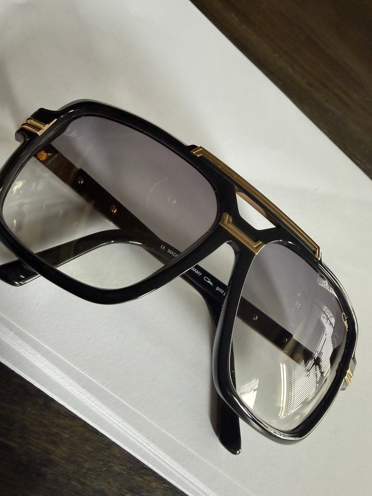 CAZAL 8042 Black Gold/Grey Shaded zonnebril, Ophalen of Verzenden, Zo goed als nieuw, Zwart, Overige merken