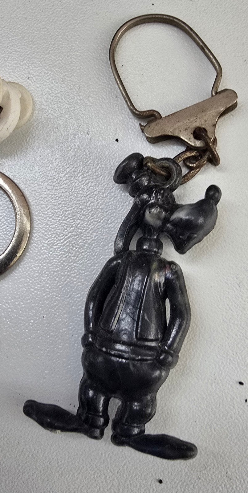 Vintage Goofy Sleutelhanger - Zwart Figuurtje, Ophalen of Verzenden, Gebruikt, Knuffel of Figuurtje