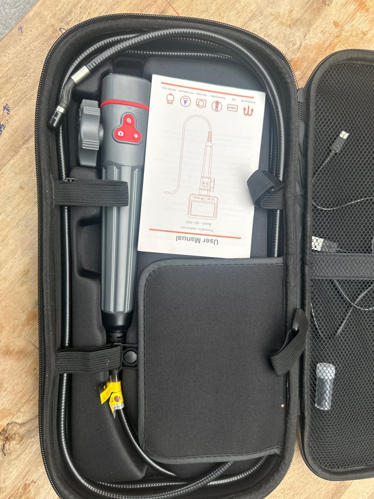 Endoscoop camera met scherm en koffer, Doe-het-zelf en Verbouw, Meetapparatuur, Nieuw, Overige meters, Ophalen of Verzenden