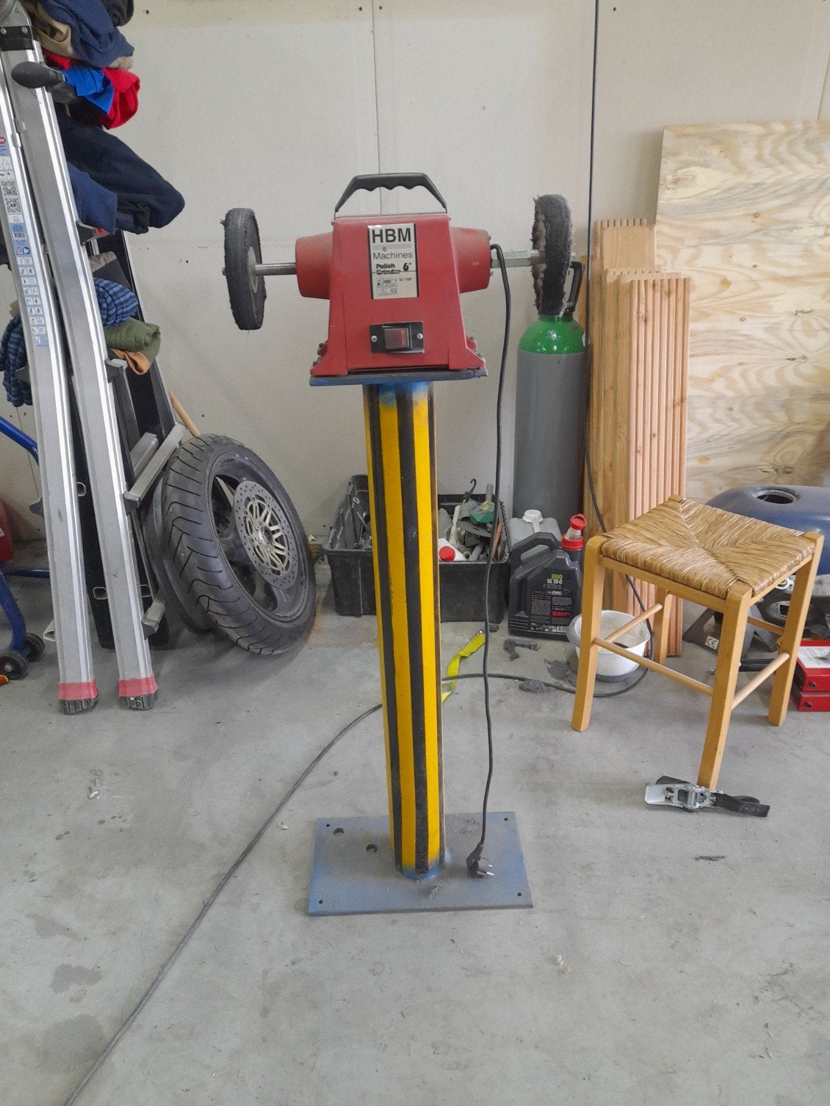 polijstmachine HBM 220v, Ophalen, Minder dan 700 watt, Werkbankslijpmachine