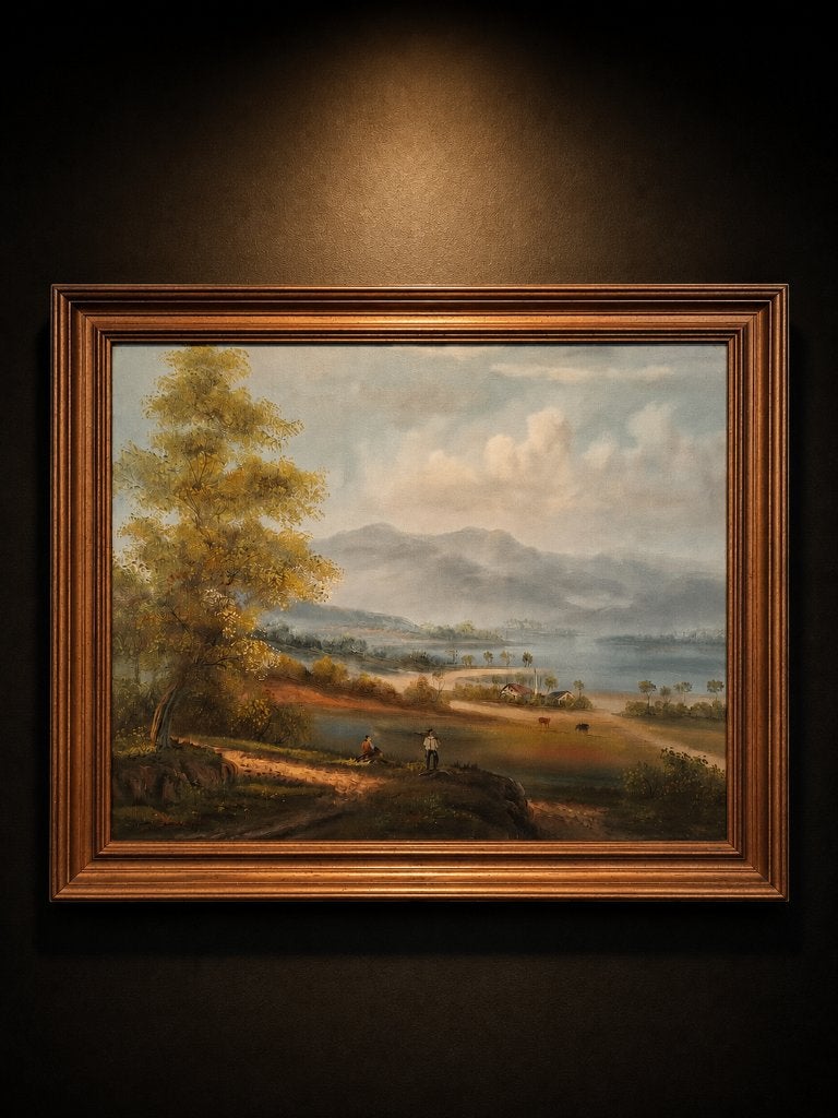 God's View, Doek, Ophalen of Verzenden, Olieverf, Klassiek