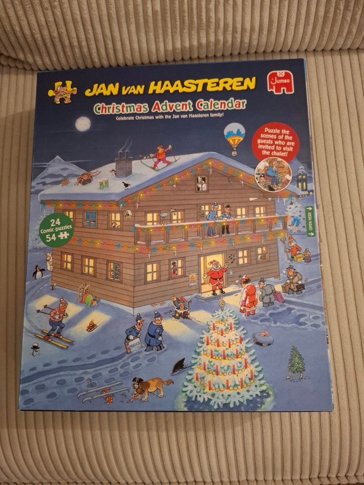 Jan van Haasteren Kerst Adventskalender, Ophalen of Verzenden, 500 t/m 1500 stukjes, Zo goed als nieuw, Legpuzzel