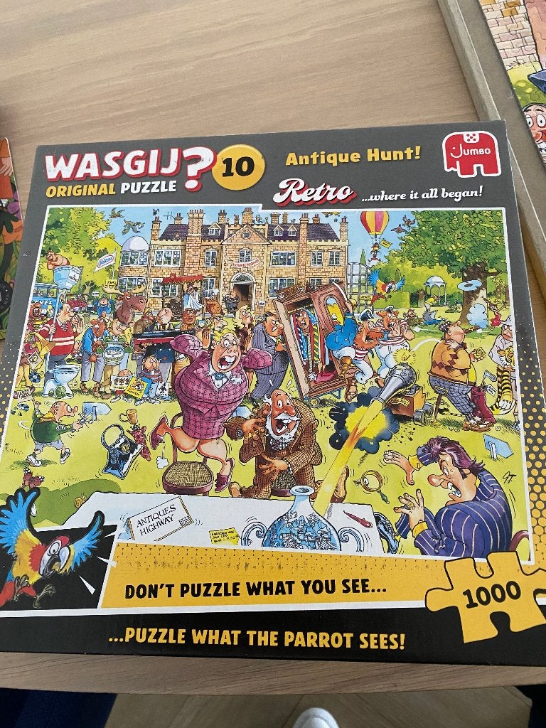 Wasgy puzzel Antique Hunt Rertro, Ophalen, 500 t/m 1500 stukjes, Zo goed als nieuw, Legpuzzel