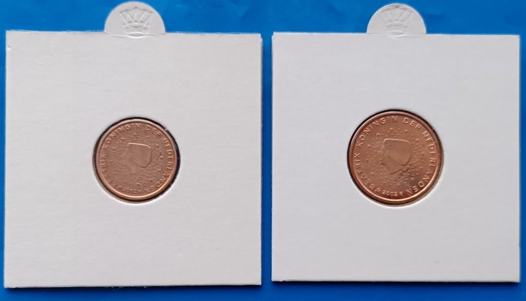 Nederland 1 en 2 Eurocent - 2002, Postzegels en Munten, Munten | Nederland, Verzenden, Koningin Beatrix, Euro's, Losse munt