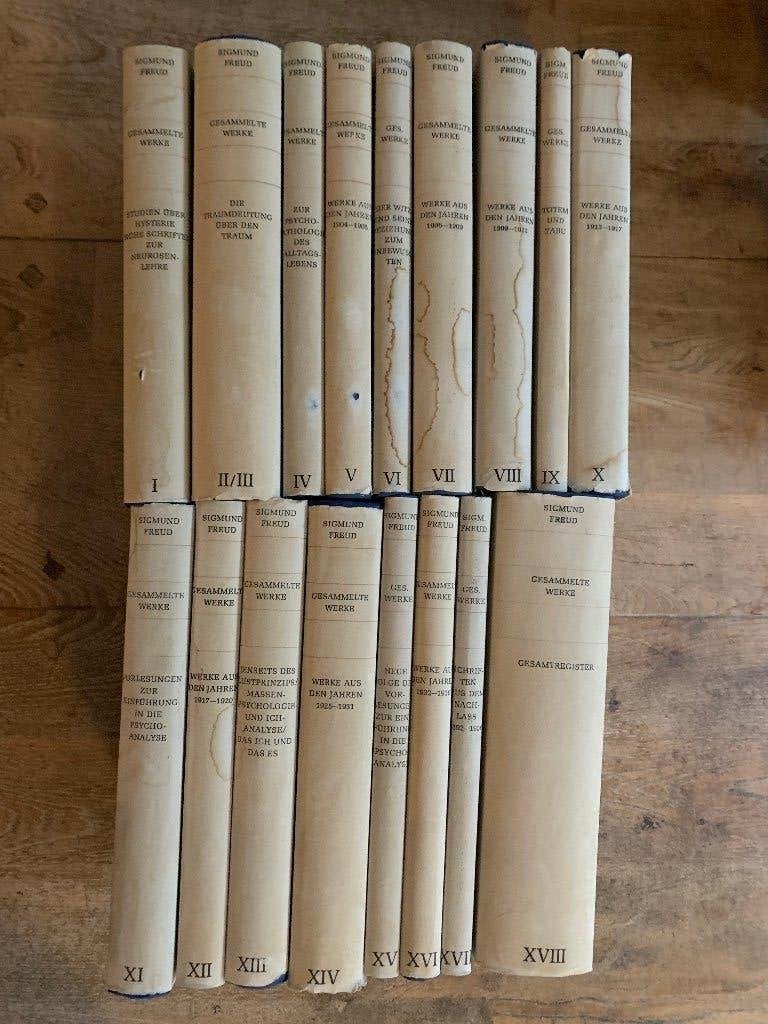 Sigmund Freud Gesammelte Werke 1968 18 delen complete set, Boeken, Psychologie, Ophalen of Verzenden, Gelezen