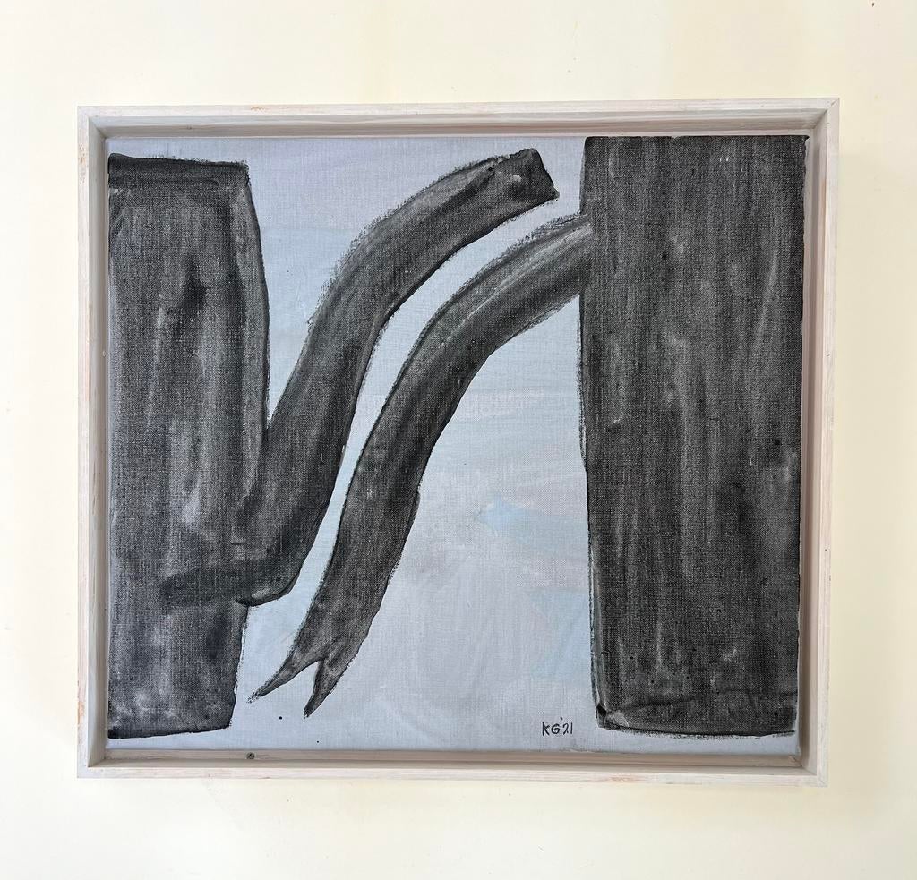 Klaas Gubbels, fraai schilderij; ‘Naar mekaar’, Antiek en Kunst, Kunst | Schilderijen | Modern, Ophalen