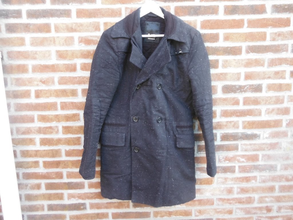 mooie nieuwe zwarte Denham heren jas / overcoat, mt S, Kleding | Heren, Verzenden, Zwart, Nieuw, Maat 46 (S) of kleiner