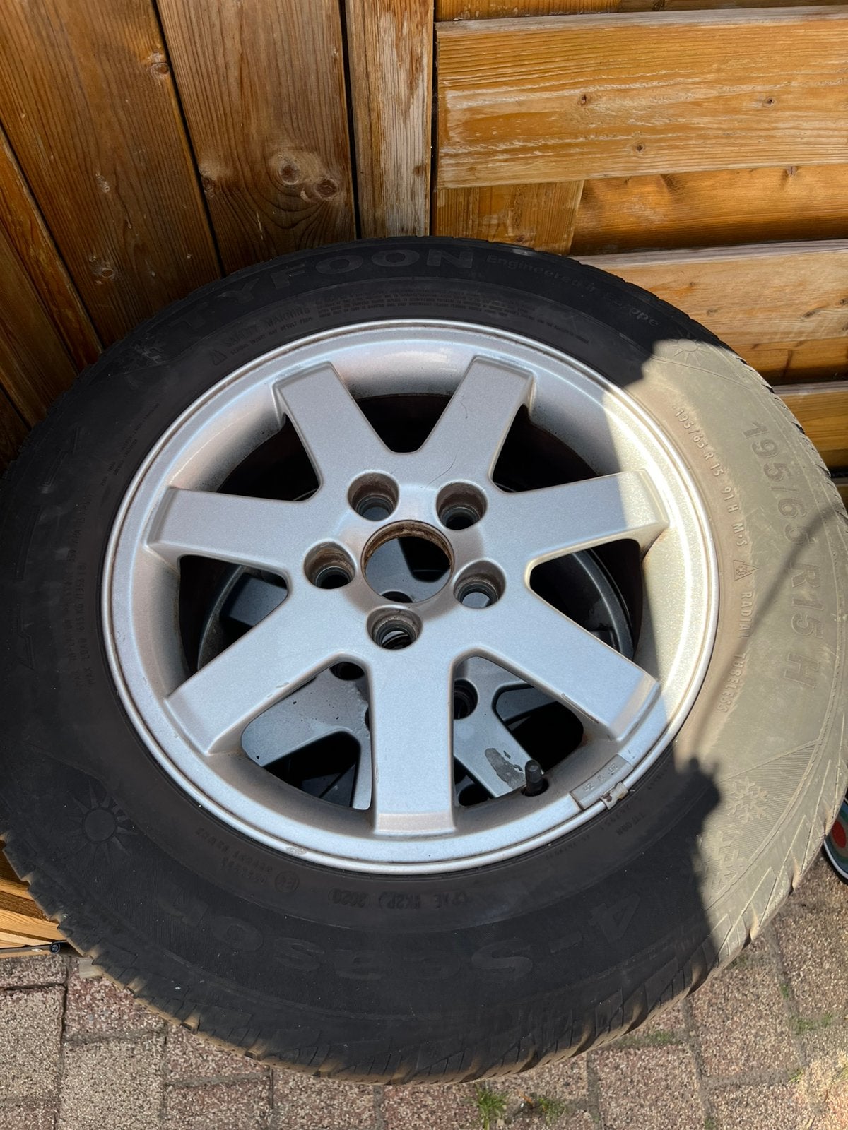 Setje wielen steek 5x108 (volvo ford etc.), Auto-onderdelen, Banden en Velgen, Ophalen, 15 inch, Banden en Velgen, 195 mm