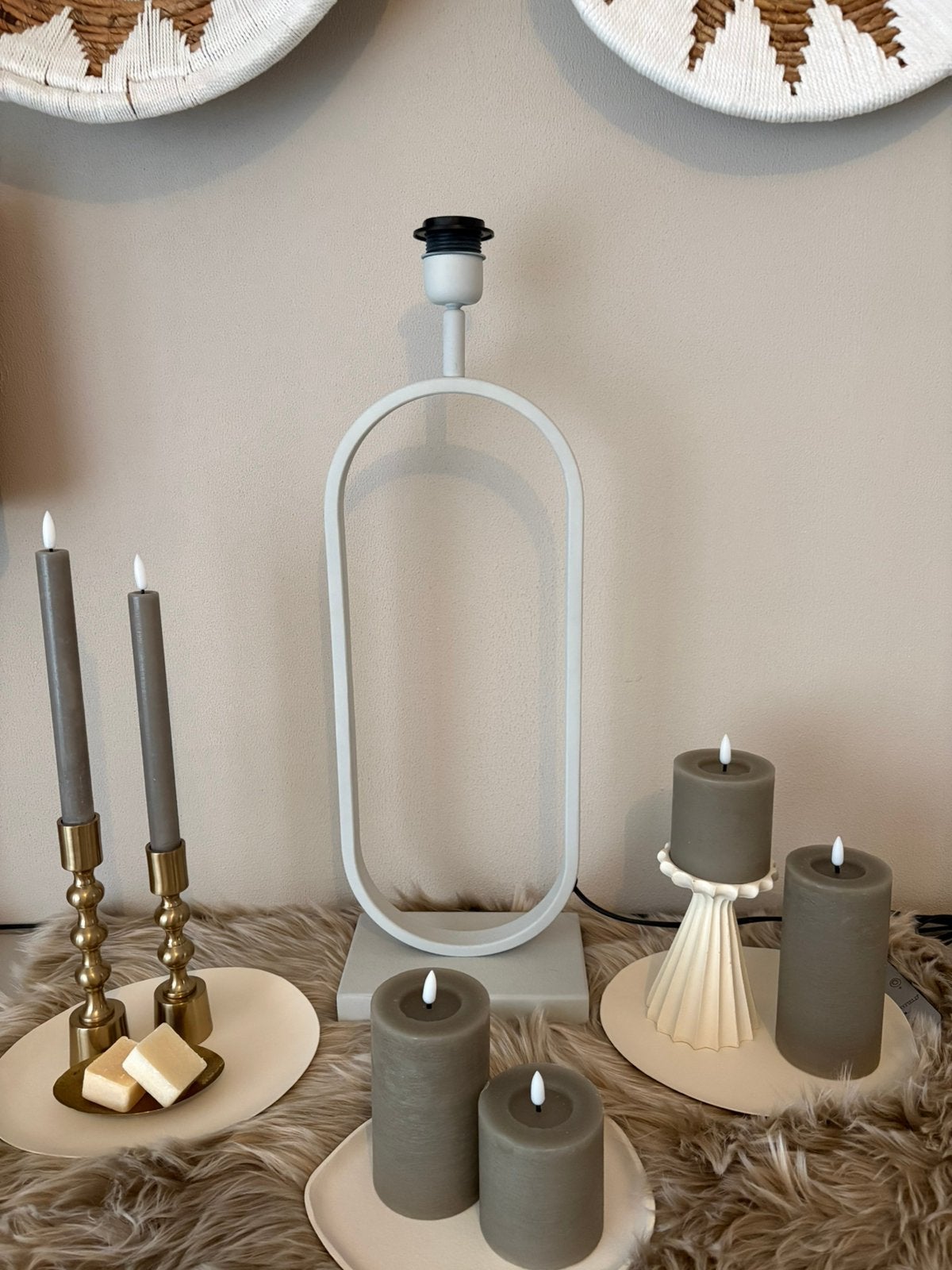 Light&living metalen lampenvoet lichtgrijs, Ophalen, Nieuw, Metaal, Light & Living