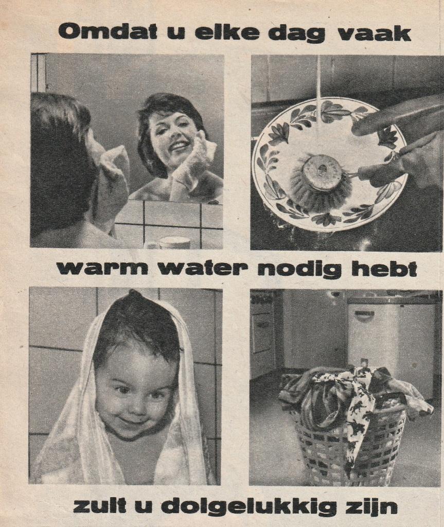 Retro reclame 1962 Daalderop boiler Boerenbont bord, Verzenden, Overige typen