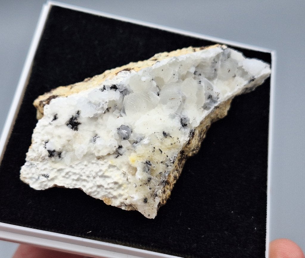 Chalcedoon perimorph na Calciet - Johanneszeche, Duitsland, Ophalen of Verzenden, Mineraal