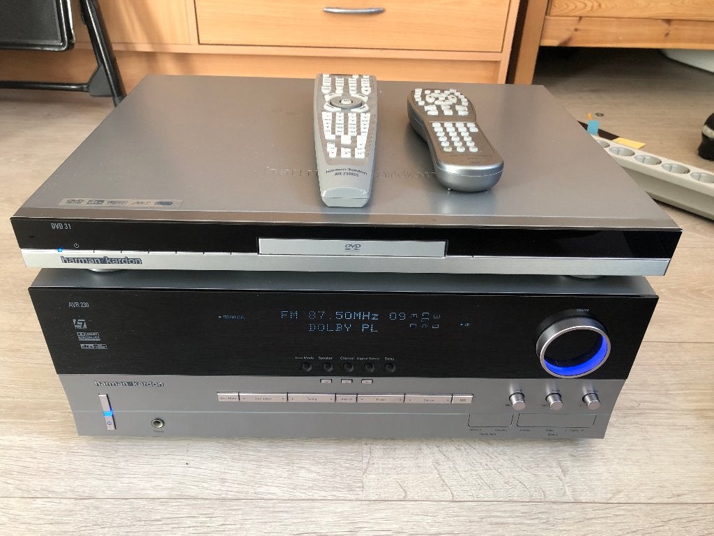 Harman Kardon AVR 23 Receiver + DVD 31 Speler  2 sony boxen, Ophalen, Gebruikt, Afstandsbediening, Overige typen