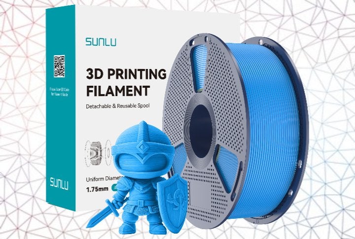 SUNLU 3D filament PLA+ 1.75mm 1kg Cyaan, Computers en Software, Ophalen of Verzenden, Nieuw, Filamentrollen