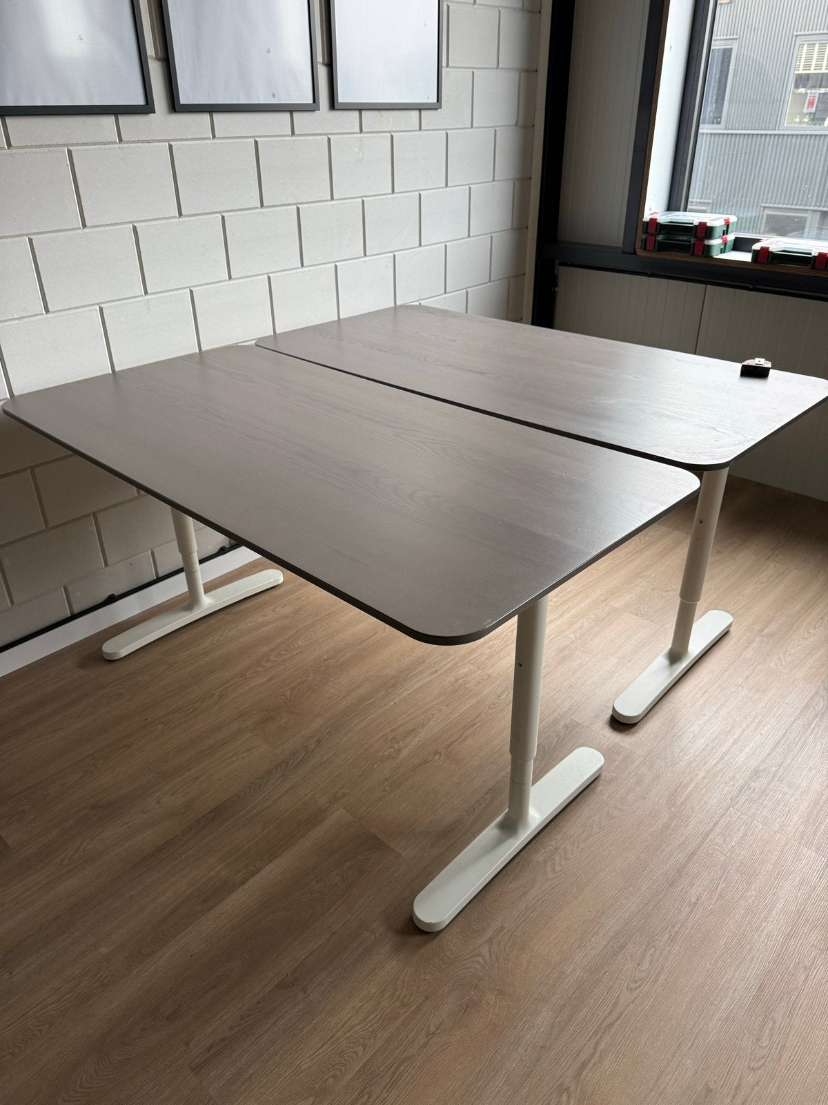 2x bureau - 160x80 moet snel weg, Demontabel, 160 cm, Gebruikt, Spaanplaat of MDF