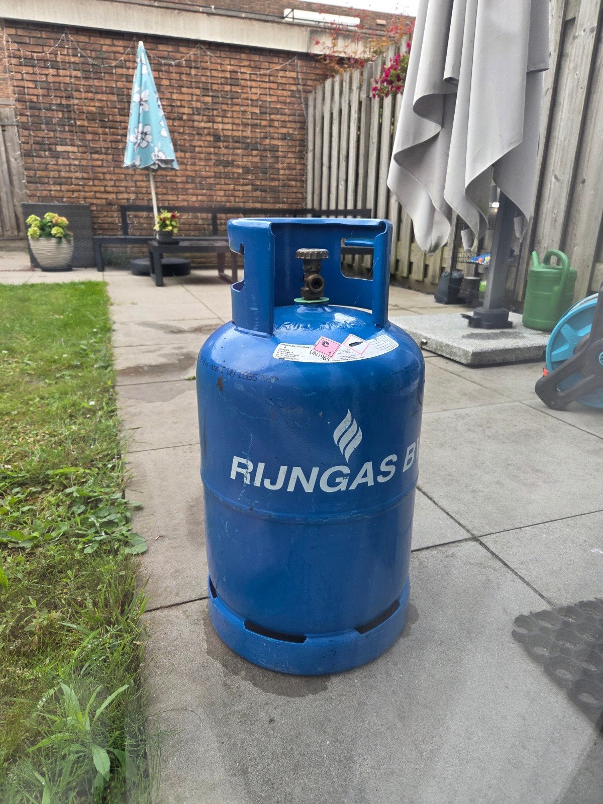 Rijngas 12,8 kg fles leeg, Ophalen