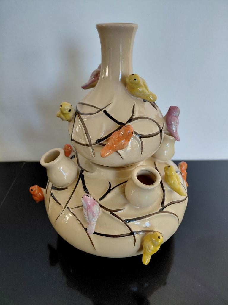 Daan kromhout vaas spring birds, Overige kleuren, Aardewerk of Porselein, Ophalen of Verzenden, Zo goed als nieuw