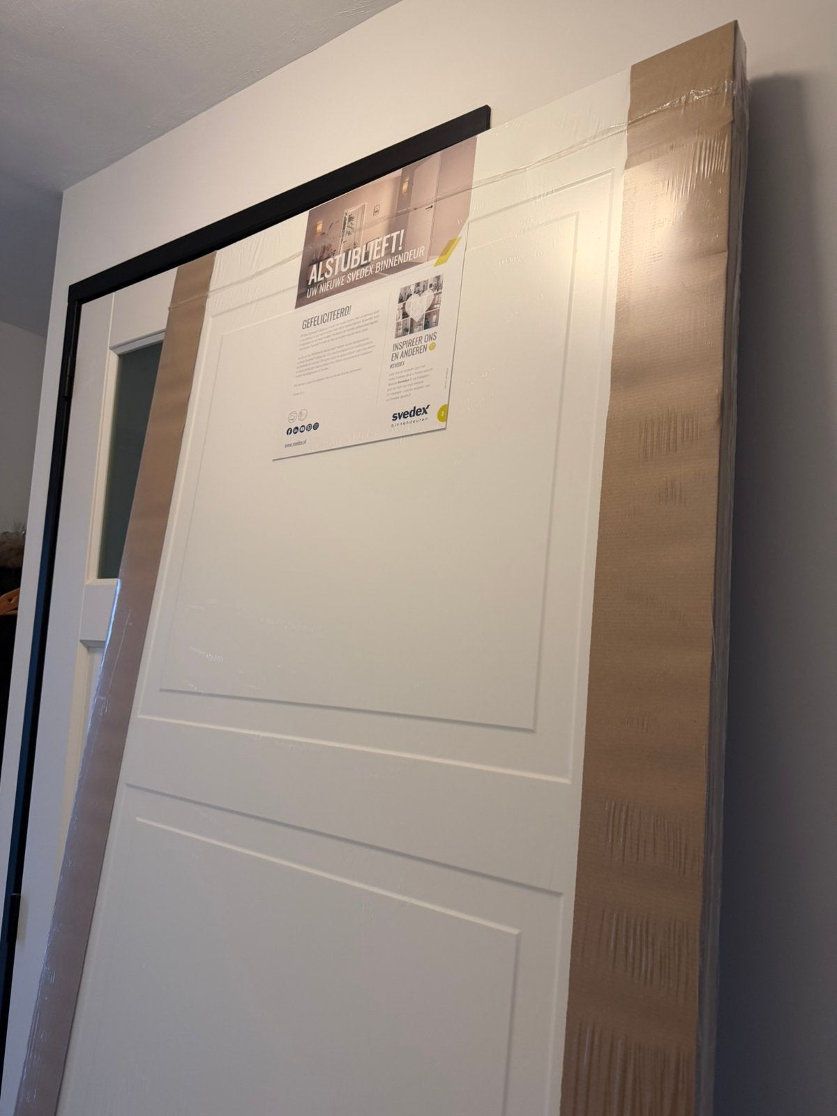 2x Svedex Cameo CE05 binnendeur 231,5x93 cm – RAL 9016 –, Doe-het-zelf en Verbouw, Ophalen of Verzenden, Zo goed als nieuw, Binnendeur