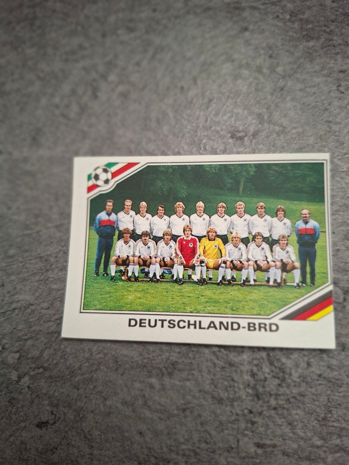 Panini sticker WK 86 Mexico. Teamfoto Duitsland BRD., Ophalen of Verzenden, Zo goed als nieuw, Sticker