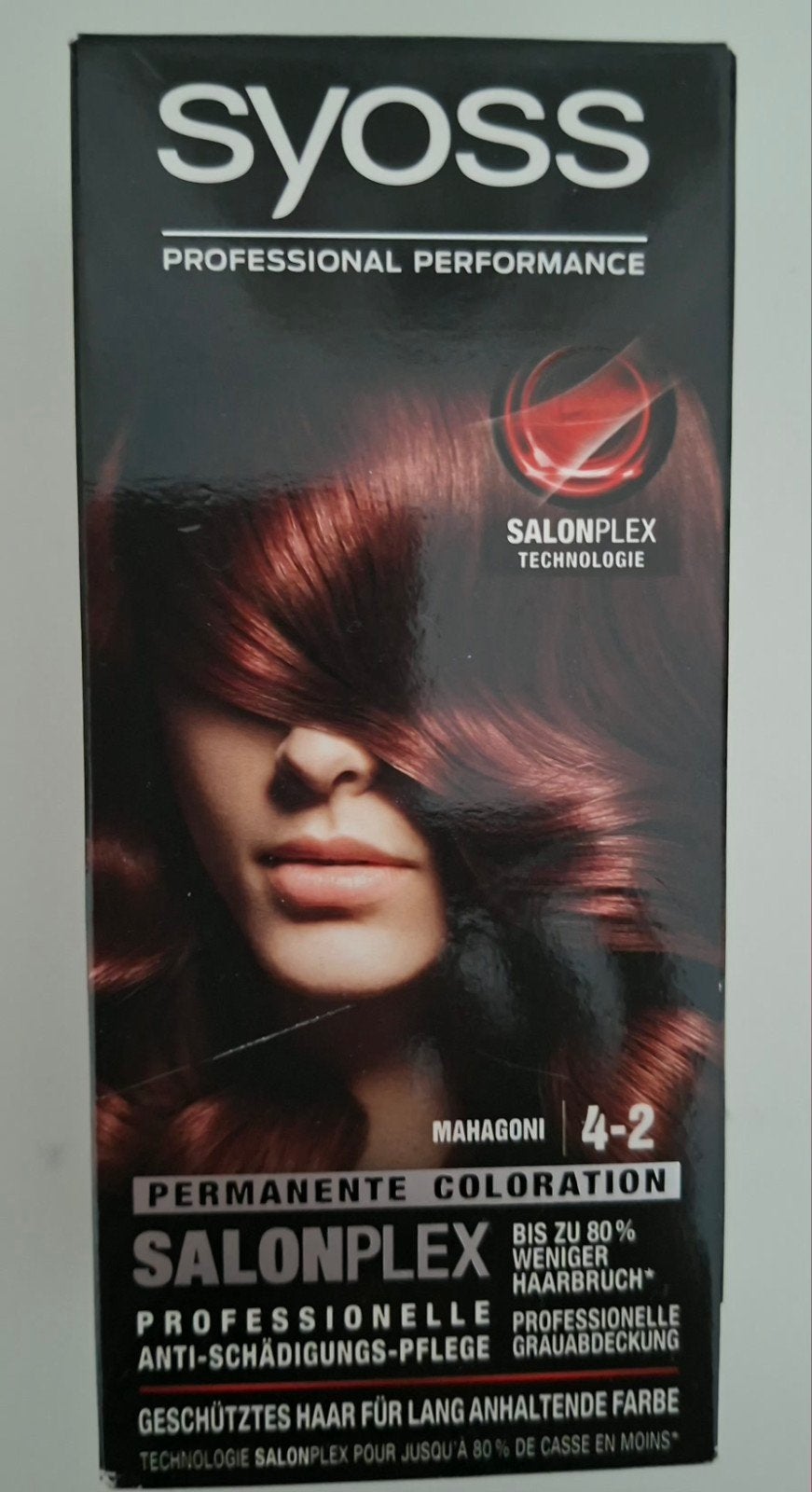 Syoss Mahagoni 4-2 Permanente Haarkleuring Salonplex, Ophalen of Verzenden, Nieuw, Overige typen