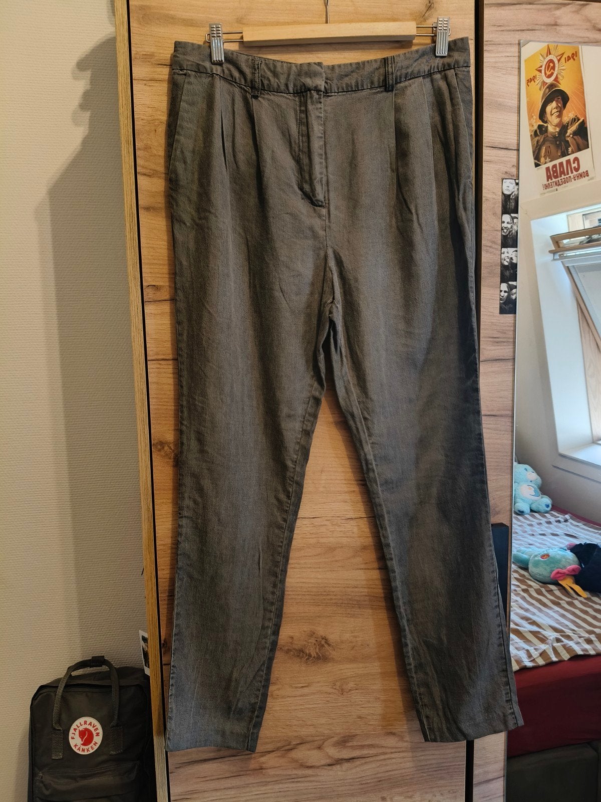 Samsøe & Samsøe 'Combe' Tencel Broek - Grijs Maat M, Kleding | Dames, Broeken en Pantalons, Maat 38/40 (M), Grijs, Ophalen of Verzenden