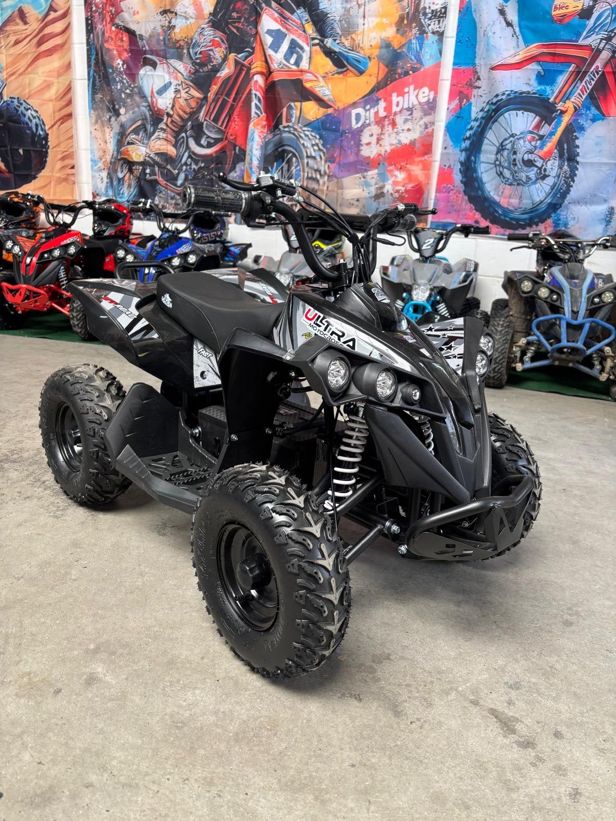Ultra Motocross Zwart Elektrische Kinderquad Accu 1000W 48V, Ophalen of Verzenden, Nieuw