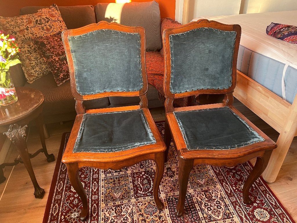 Houten stoelen, Ophalen, Gebruikt, Twee, Bruin
