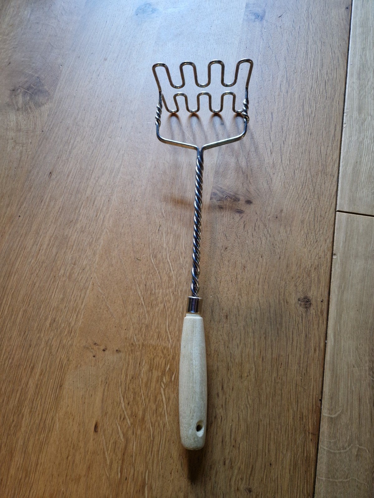 Landelijke houten stamppot stamper, Hout, Ophalen of Verzenden, Bruin, Overige typen