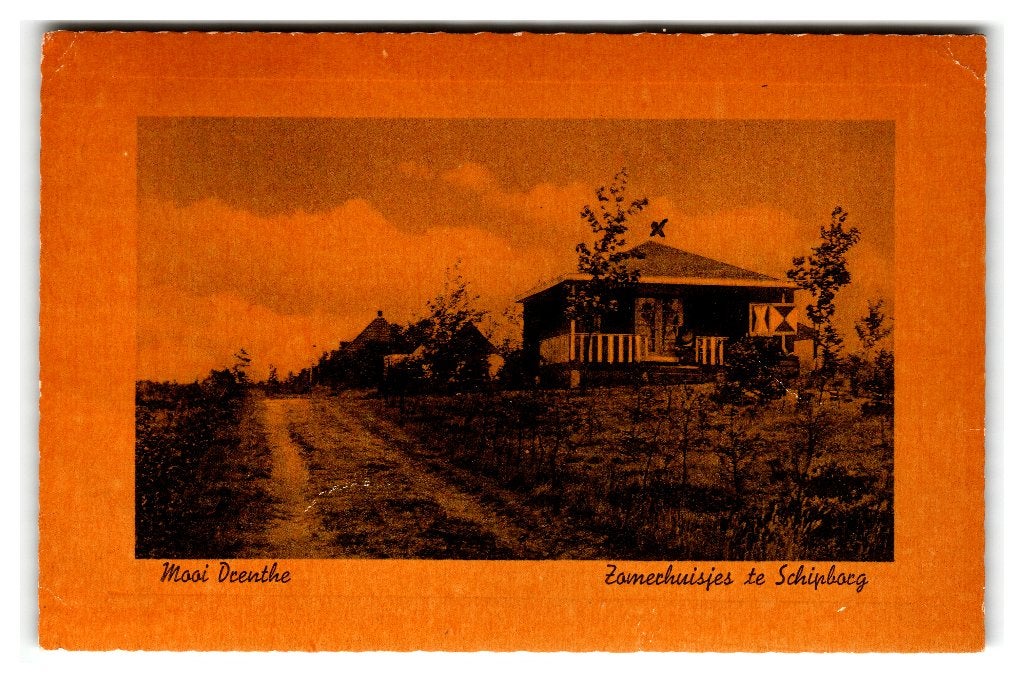 Schipborg, (bij Zuidlaren) Zomerhuisjes - Mooi Drenthe, Ophalen of Verzenden, 1940 tot 1960, Gelopen, Drenthe