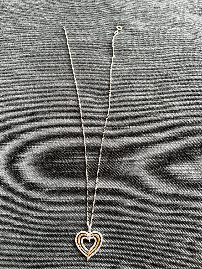 Swarovski ketting met hartjes hanger - 44 cm, Verzamelen, Swarovski, Ophalen of Verzenden, Nieuw