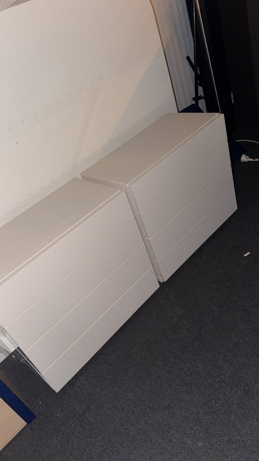 2x opbergkasten wit, Ophalen, 90 cm, Eenpersoons, Wit