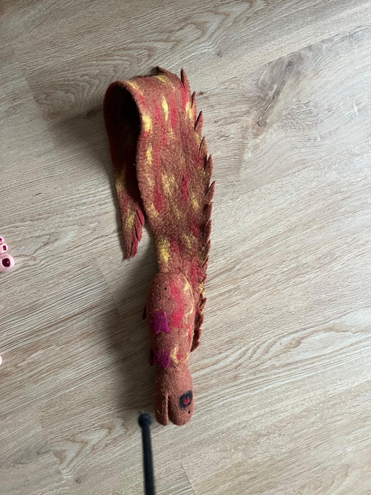 Grote vilten draak handmade, Ophalen of Verzenden, Zo goed als nieuw