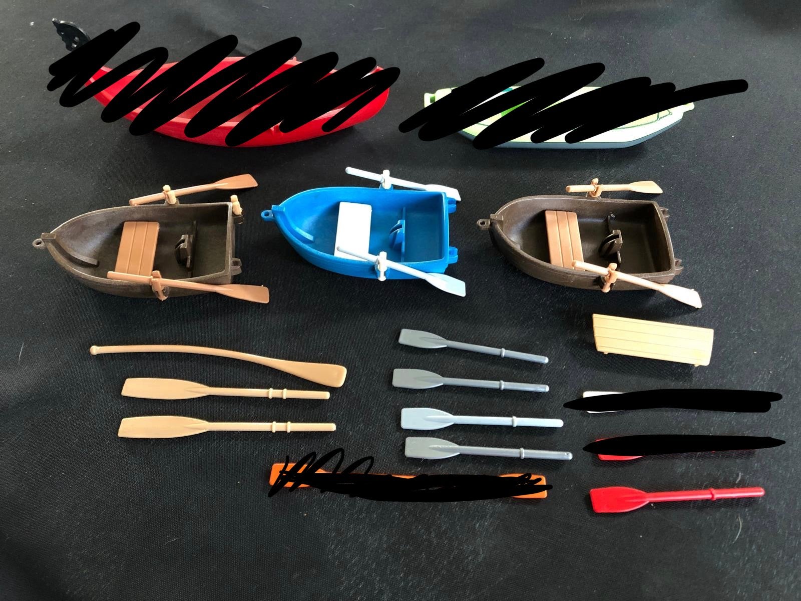 Playmobil bootje, peddels., Ophalen of Verzenden, Zo goed als nieuw