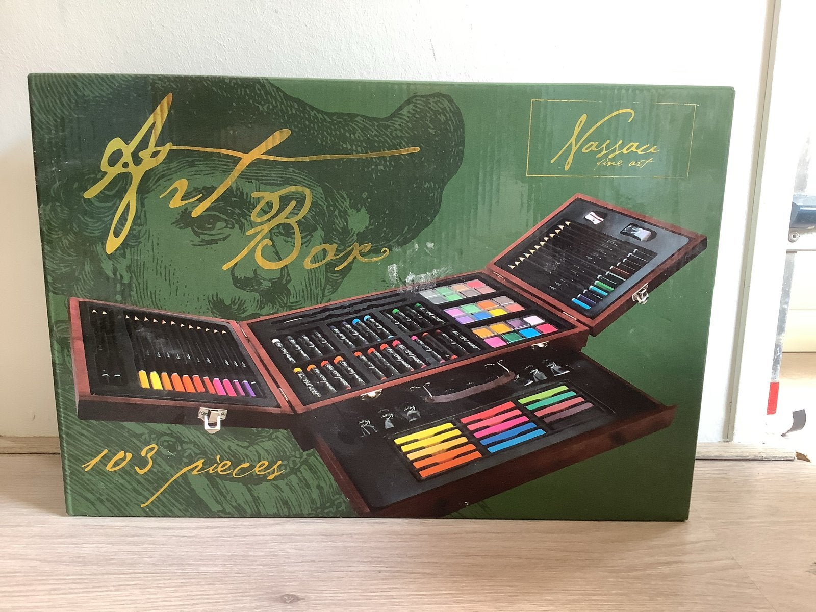 Nassau Art Box - Bijna compleet, 103-delige kunstset, Hobby en Vrije tijd, Schilderen, Ophalen, Gebruikt, Overige typen