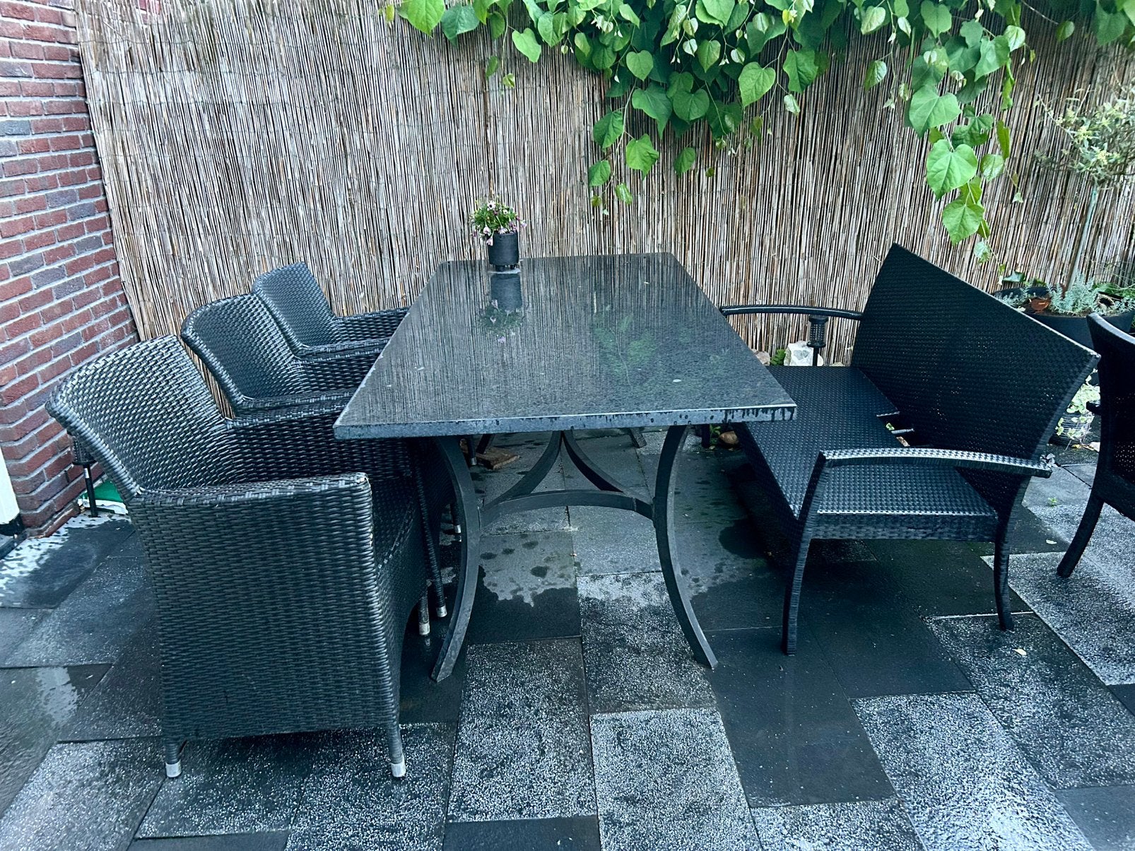 Studio 20 Granieten Tuintafel (Natuursteen) – 180 x 90 cm, Tuin en Terras, Ophalen, Zo goed als nieuw, Rechthoekig, Overige materialen
